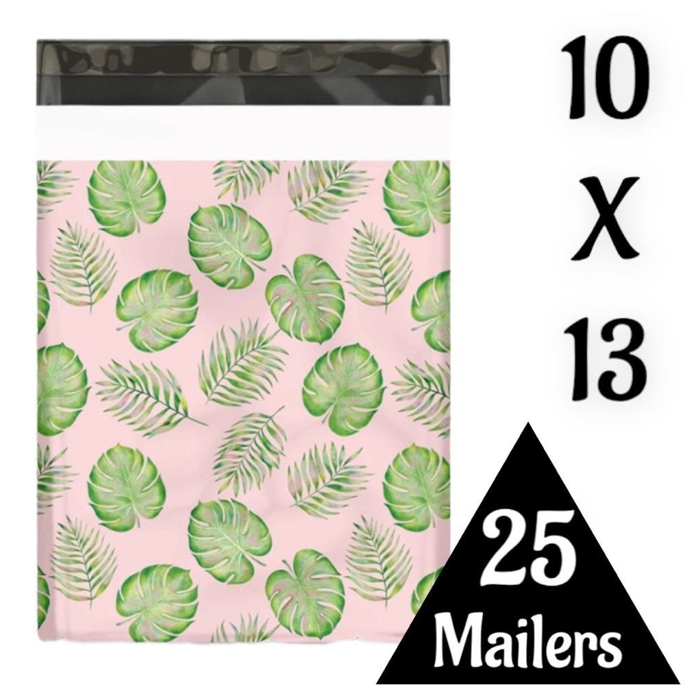 25 10X13 Poly Mailers Palm Leaves, Shipping Envelopes PRICE IS FIRM - Picture 8 of 16
